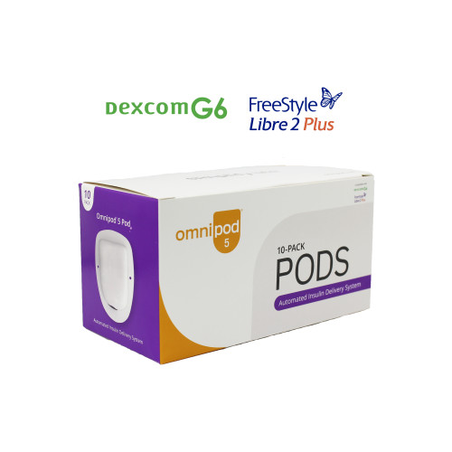 Omnipod 5 Pods (comp. Dexcom G6 Freestyle Libre 2 Plus)