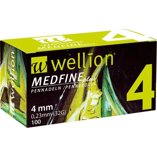 Wellion MEDFINE Plus Insulin Pen Needles 4 mm 32G 